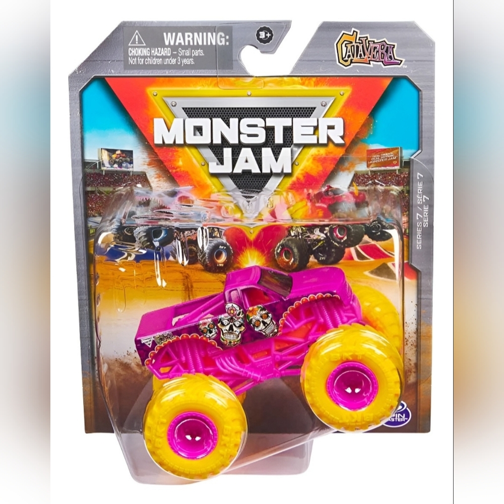 Monster Truck - Pink with Yellow Wheels